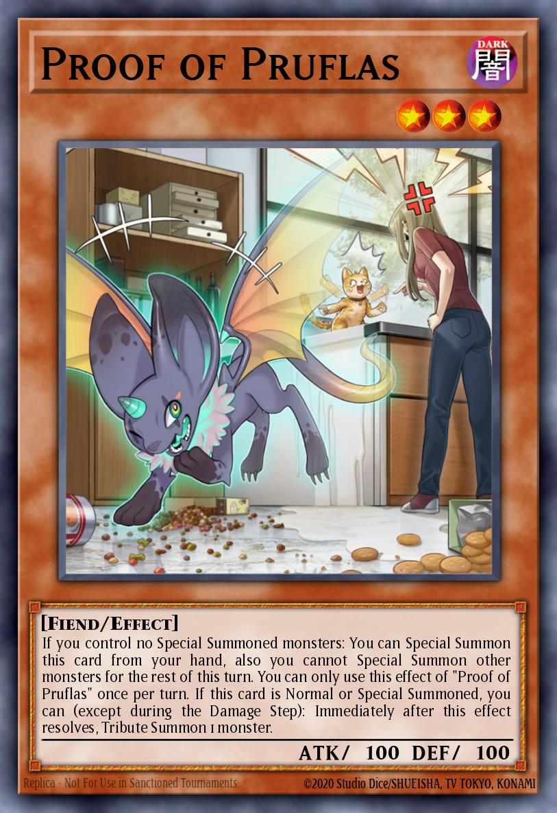 Proof of Pruflas Yu-Gi-Oh card