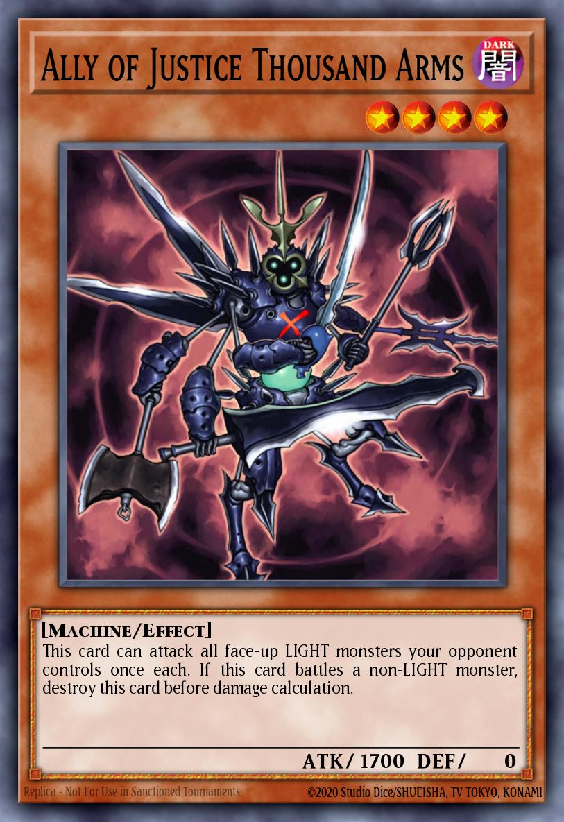 Ally of Justice Thousand Arms Yu-Gi-Oh card