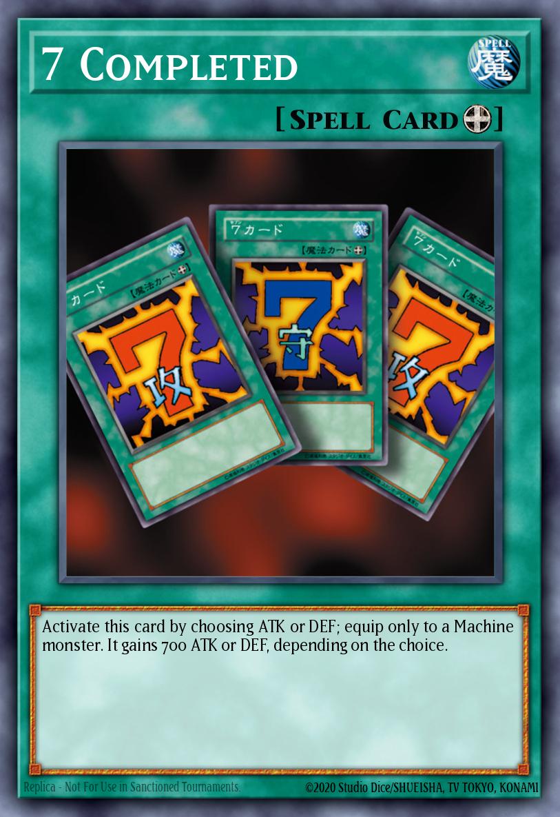 7 Completed Yu-Gi-Oh card