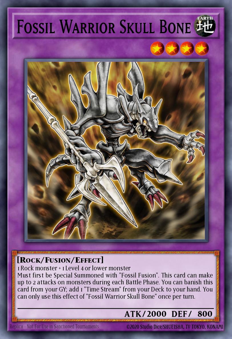 Fossil Warrior Skull Bone Yu-Gi-Oh card