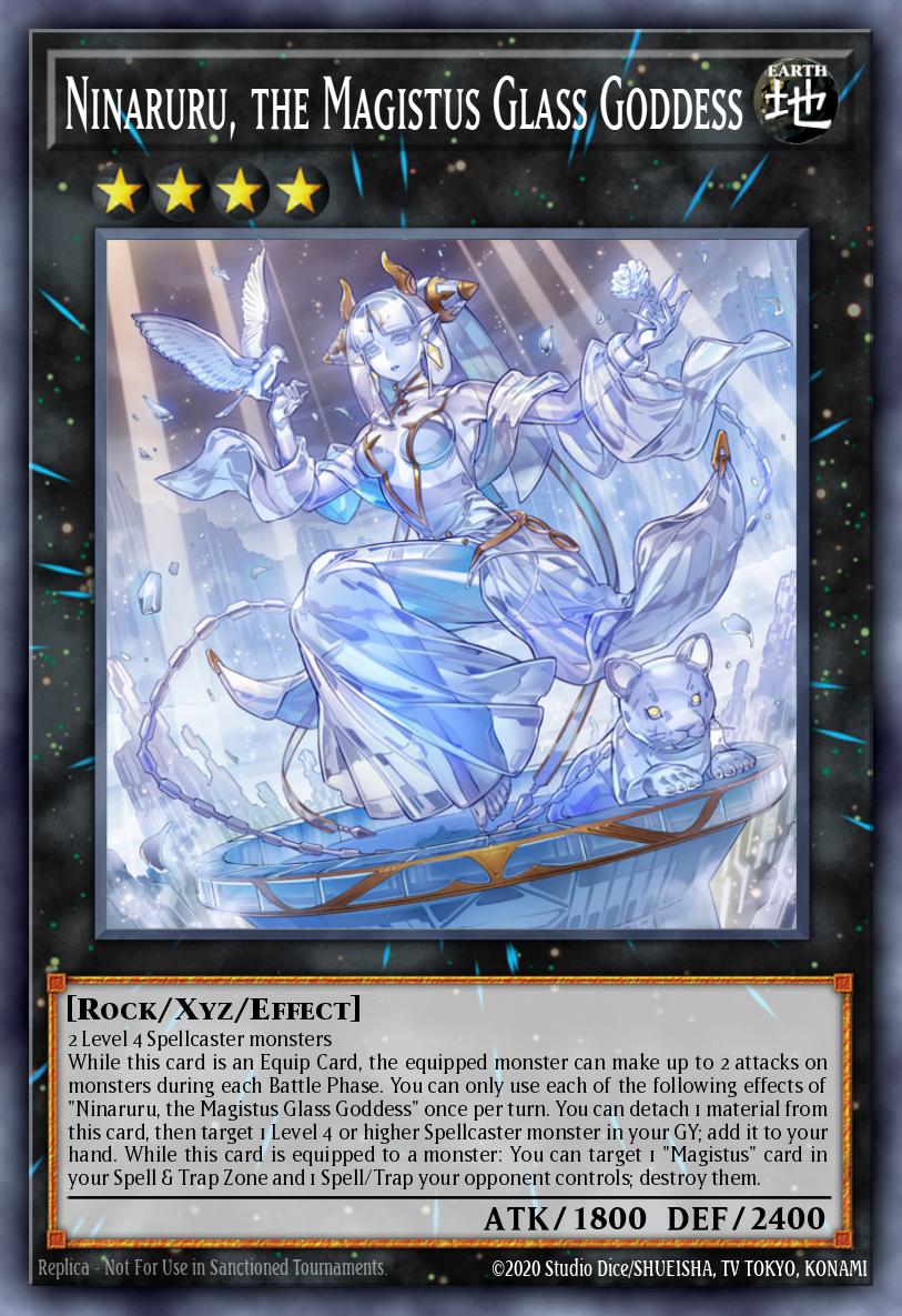 Ninaruru, the Magistus Glass Goddess Yu-Gi-Oh card