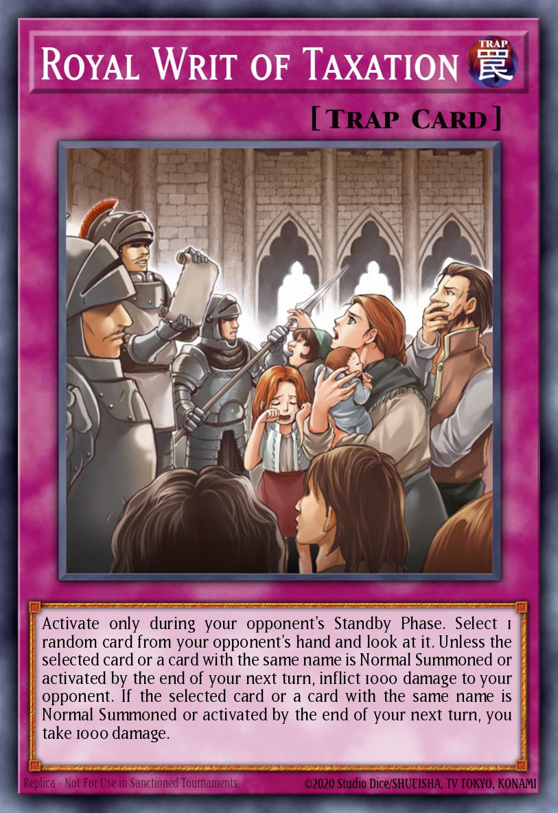Royal Writ of Taxation Yu-Gi-Oh card