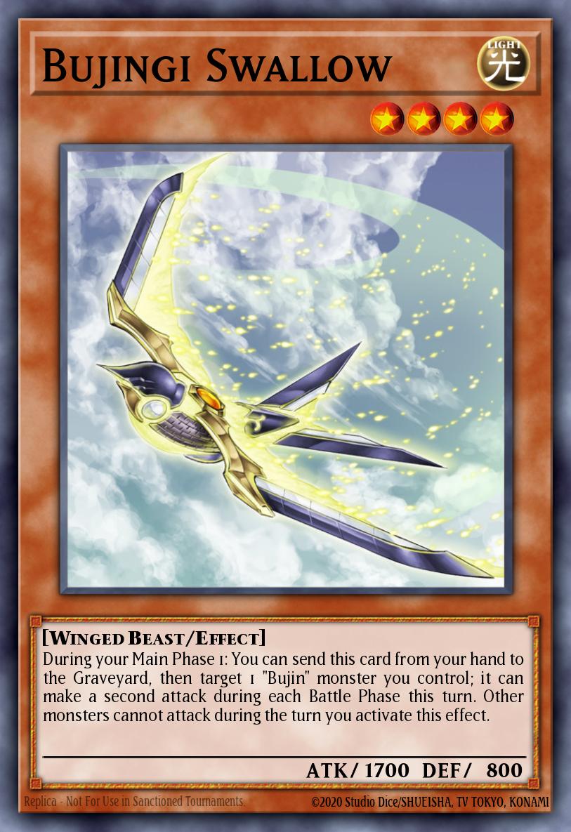 Bujingi Swallow Yu-Gi-Oh card