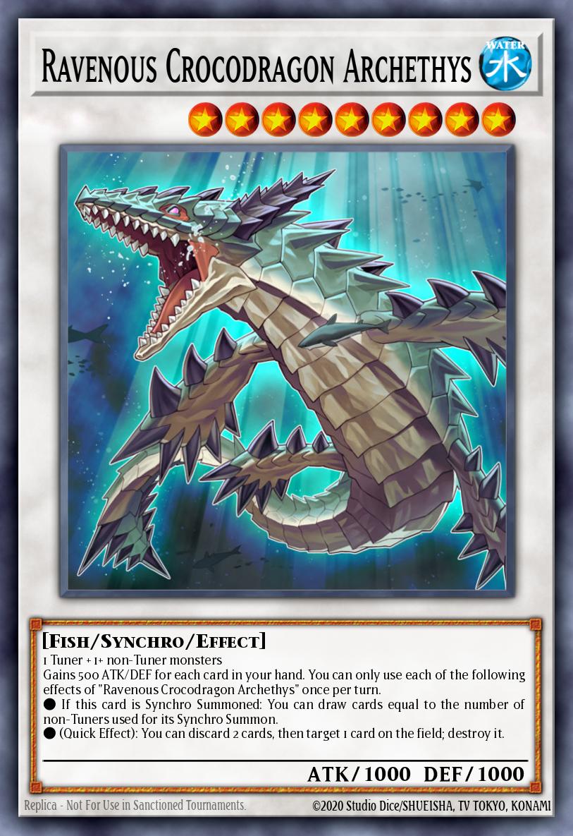 Ravenous Crocodragon Archethys Yu-Gi-Oh card