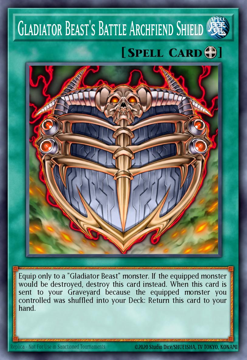 Gladiator Beast's Battle Archfiend Shield Yu-Gi-Oh card