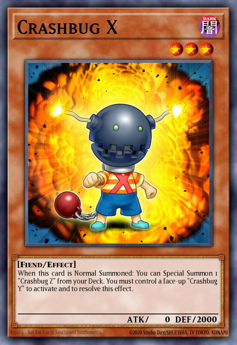 Crashbug X Yu-Gi-Oh card
