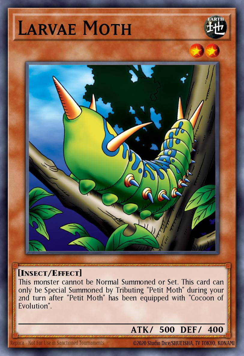Larvae Moth Yu-Gi-Oh card