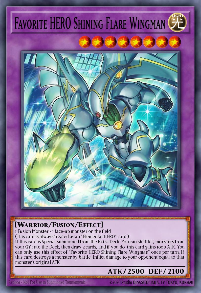 Favorite HERO Shining Flare Wingman Yu-Gi-Oh card