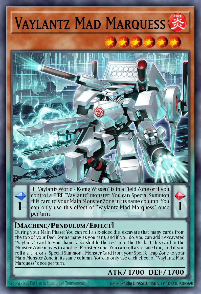 Vaylantz Mad Marquess Yu-Gi-Oh card