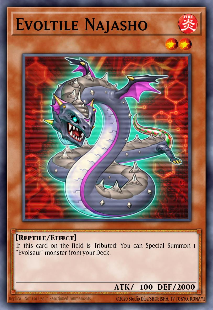 Evoltile Najasho Yu-Gi-Oh card