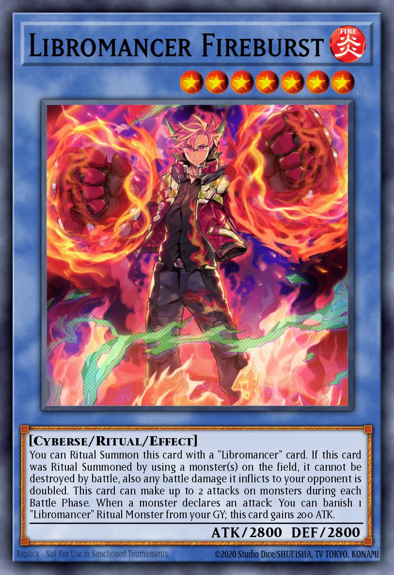Libromancer Fireburst Yu-Gi-Oh card