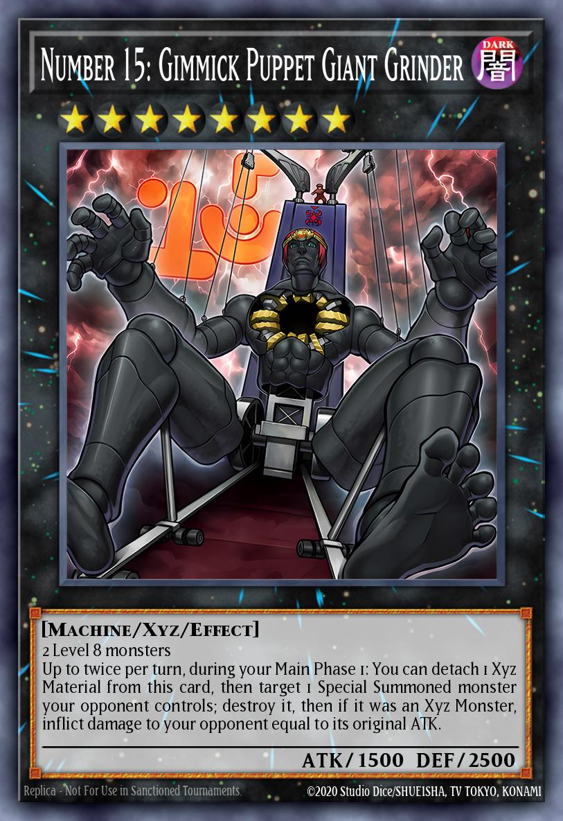 Number 15: Gimmick Puppet Giant Grinder Yu-Gi-Oh card