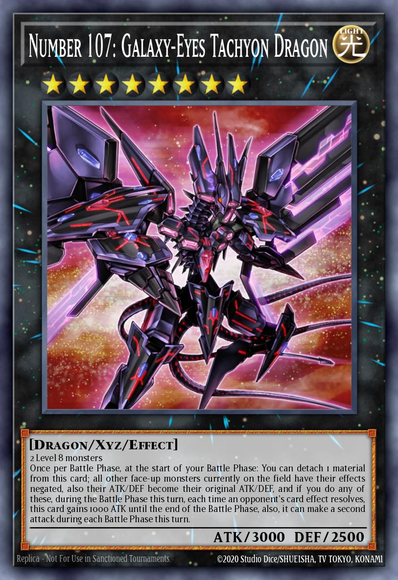 Number 107: Galaxy-Eyes Tachyon Dragon Yu-Gi-Oh card