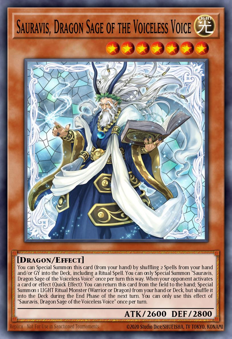 Sauravis, Dragon Sage of the Voiceless Voice Yu-Gi-Oh card