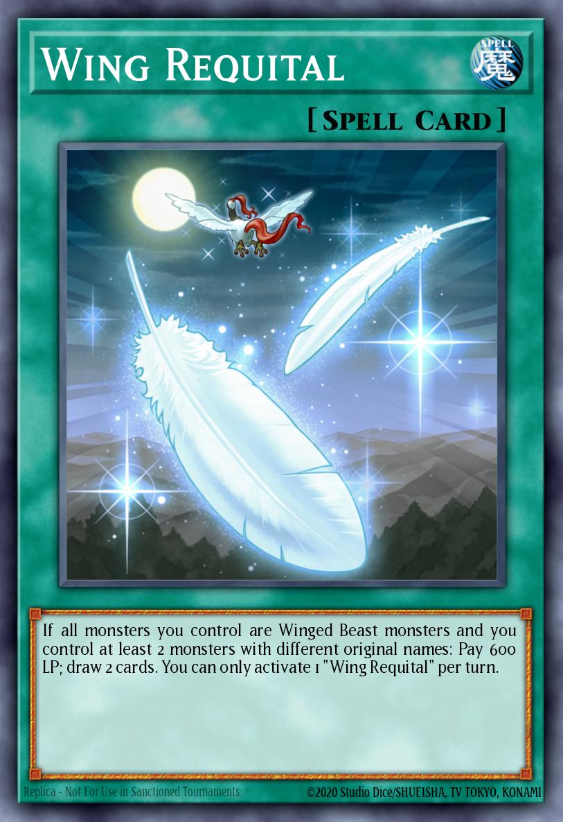Wing Requital Yu-Gi-Oh card