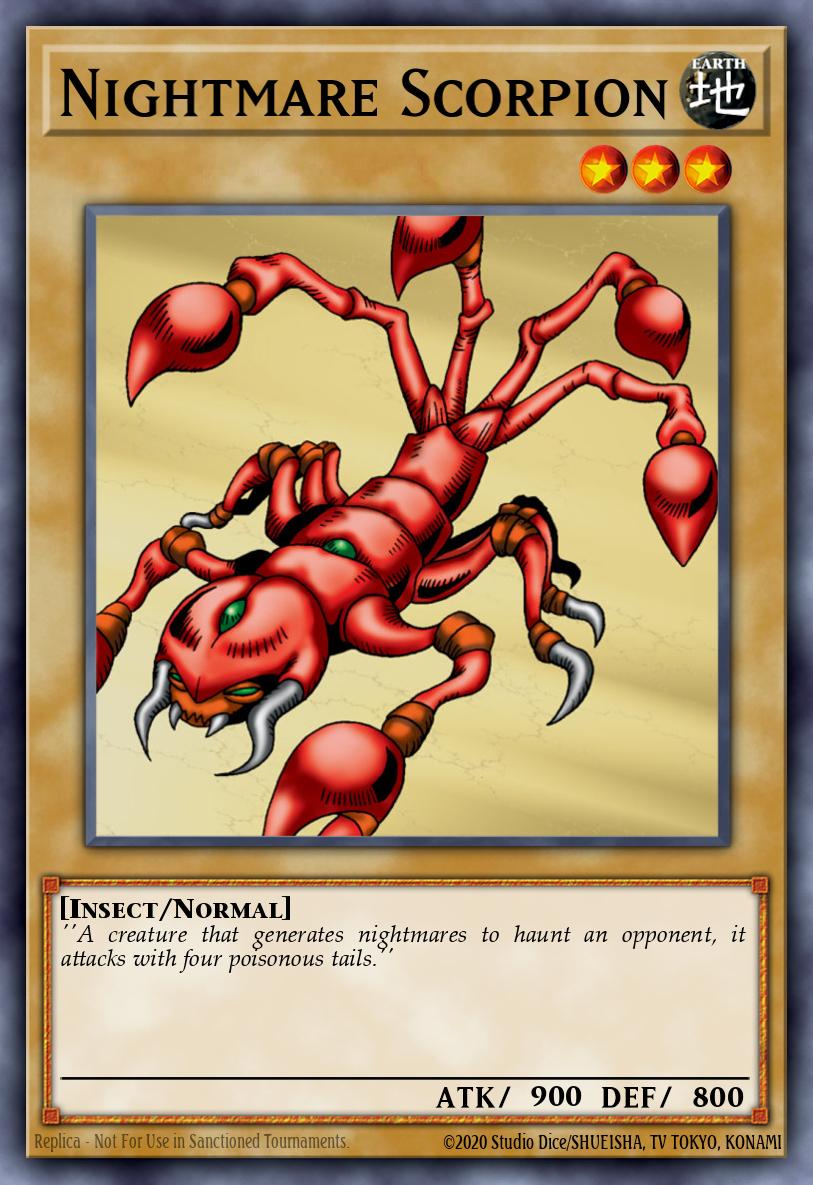 Nightmare Scorpion Yu-Gi-Oh card
