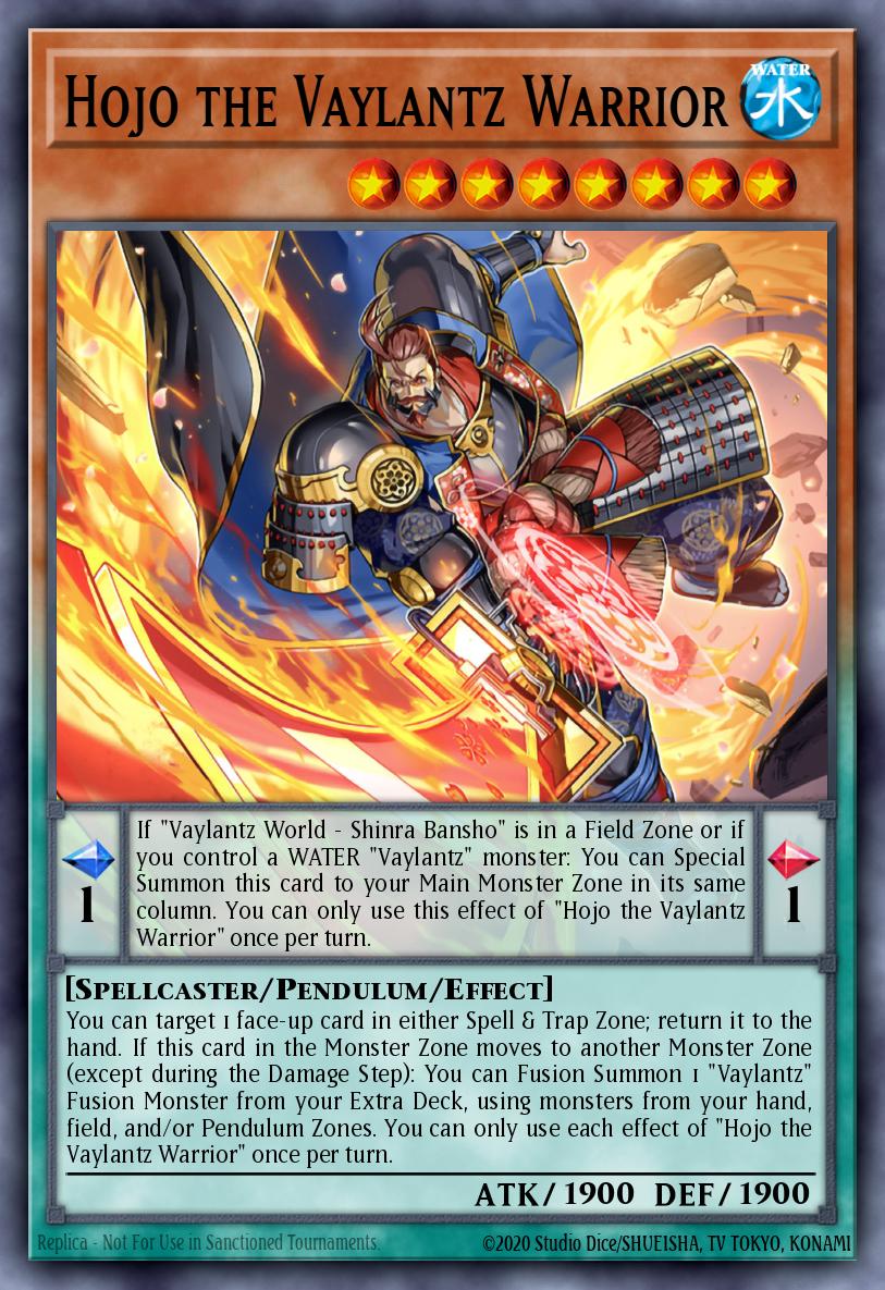 Hojo the Vaylantz Warrior Yu-Gi-Oh card