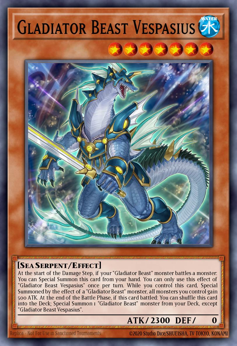 Gladiator Beast Vespasius Yu-Gi-Oh card