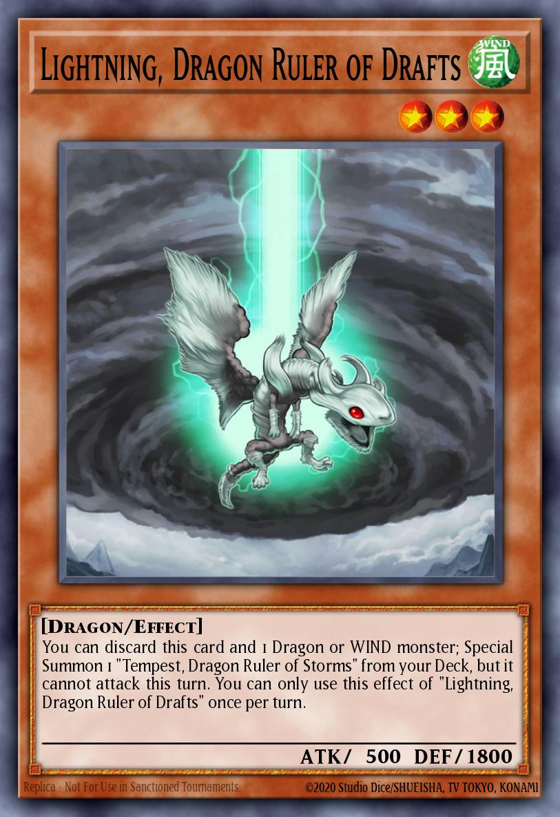 Lightning, Dragon Ruler of Drafts Yu-Gi-Oh card