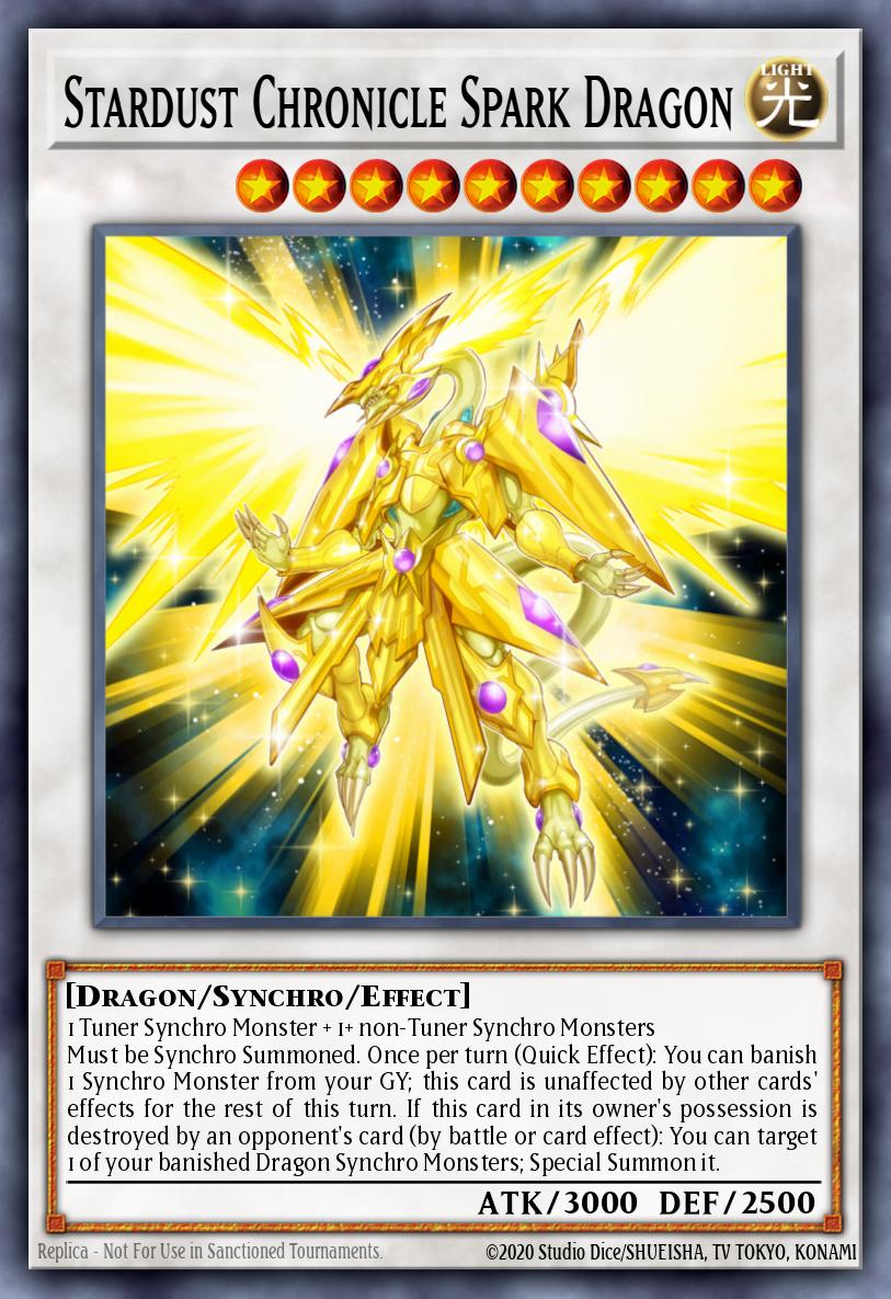 Stardust Chronicle Spark Dragon Yu-Gi-Oh card