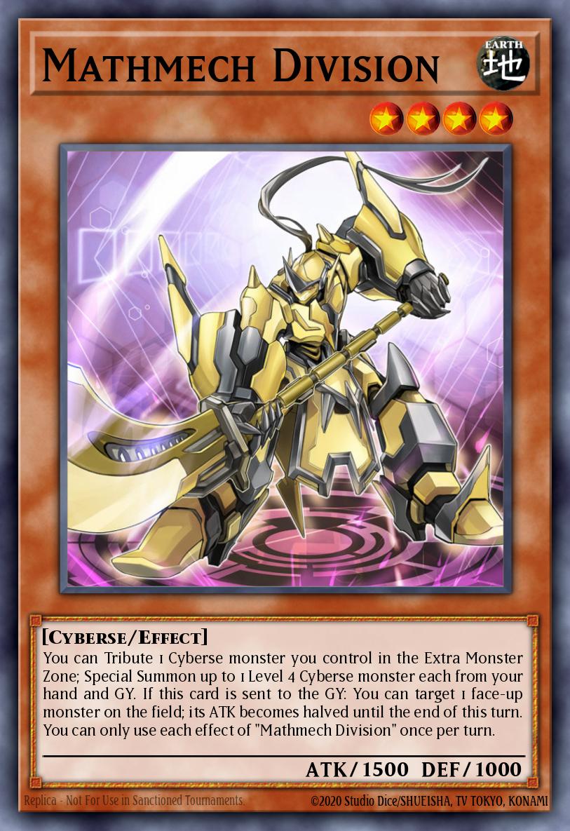 Mathmech Division Yu-Gi-Oh card