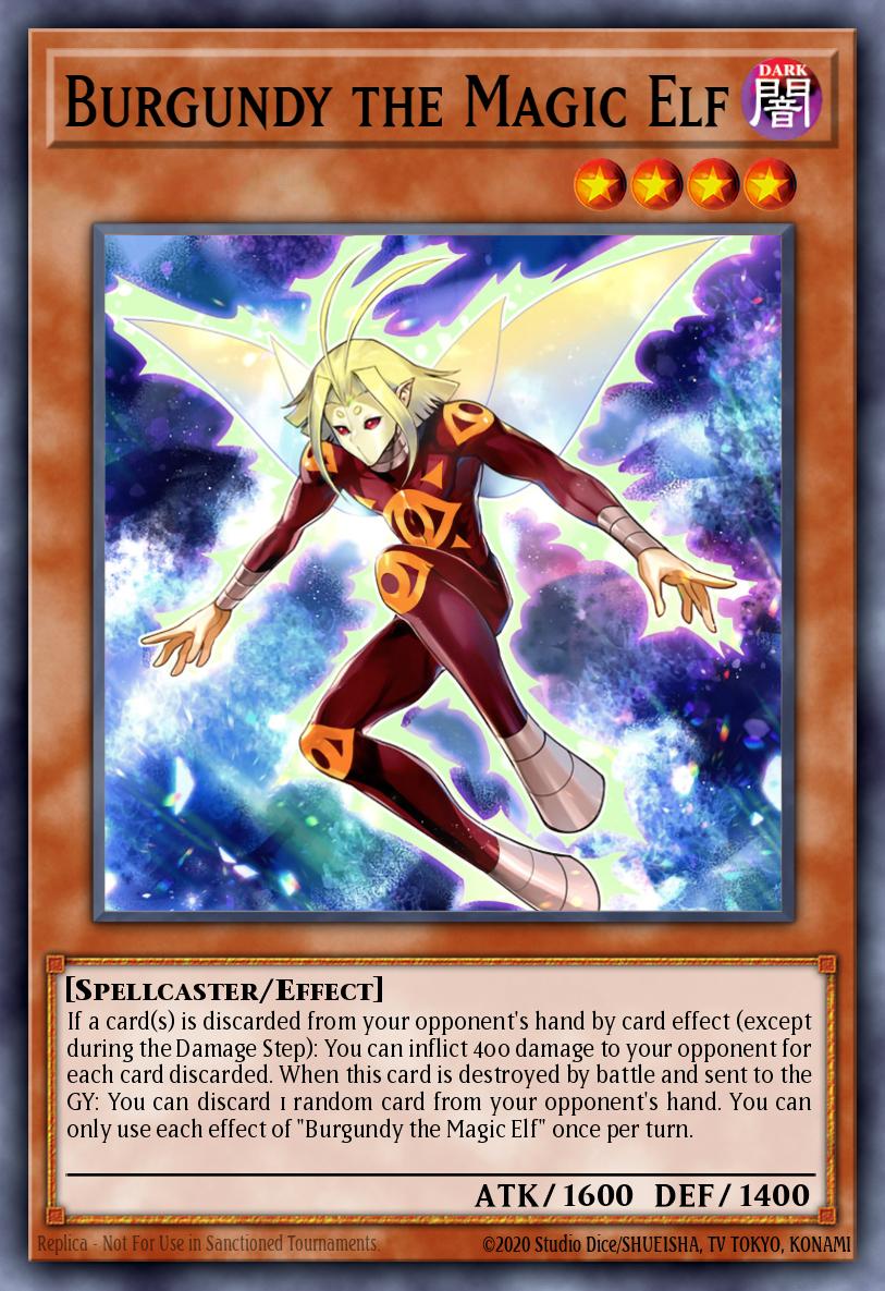 Burgundy the Magic Elf Yu-Gi-Oh card