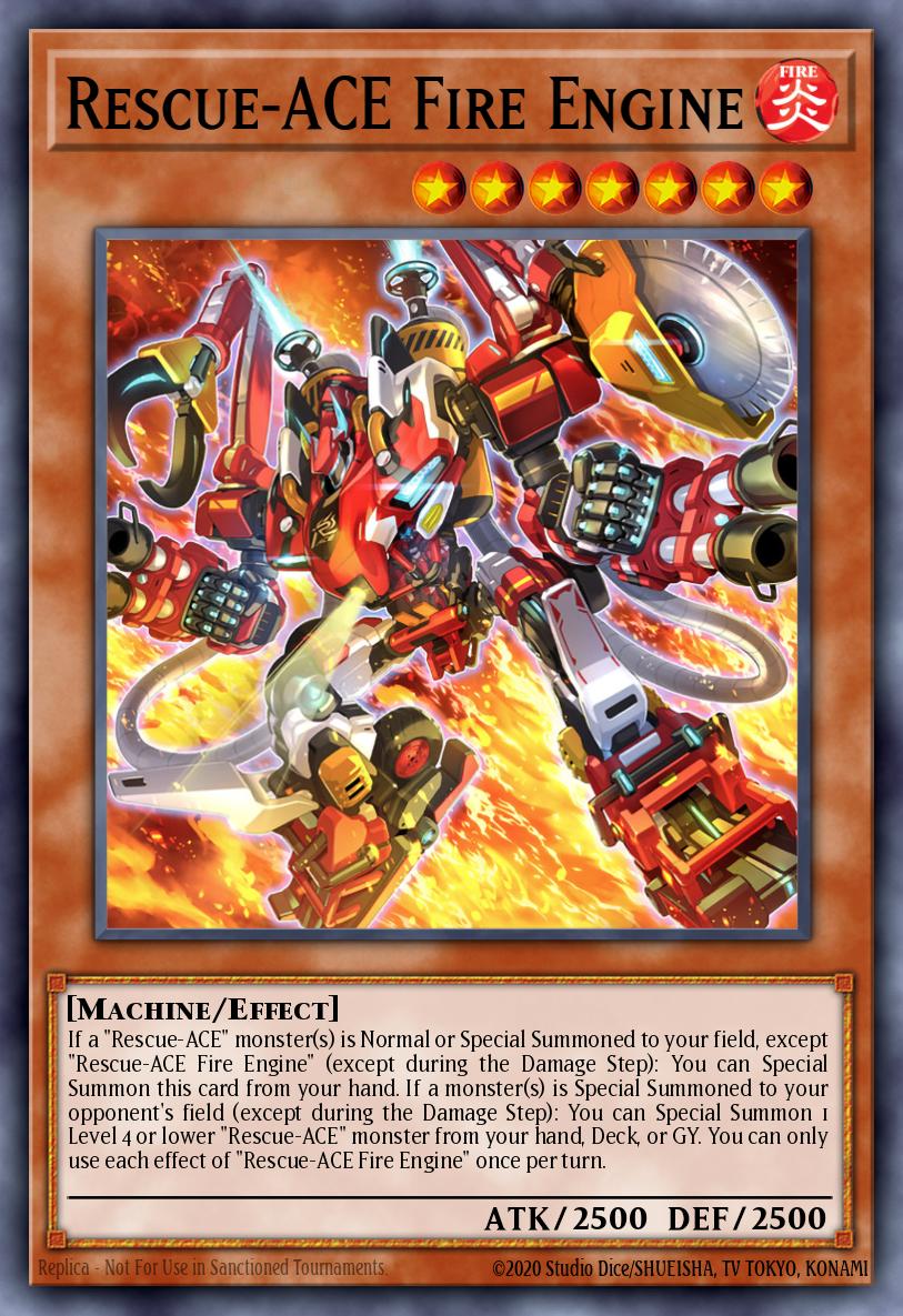 Rescue-ACE Fire Engine Yu-Gi-Oh card