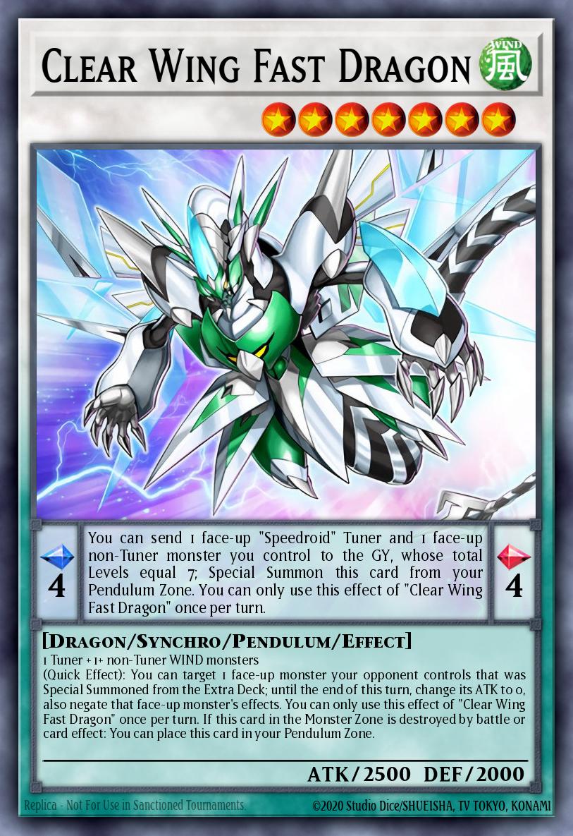 Clear Wing Fast Dragon Yu-Gi-Oh card