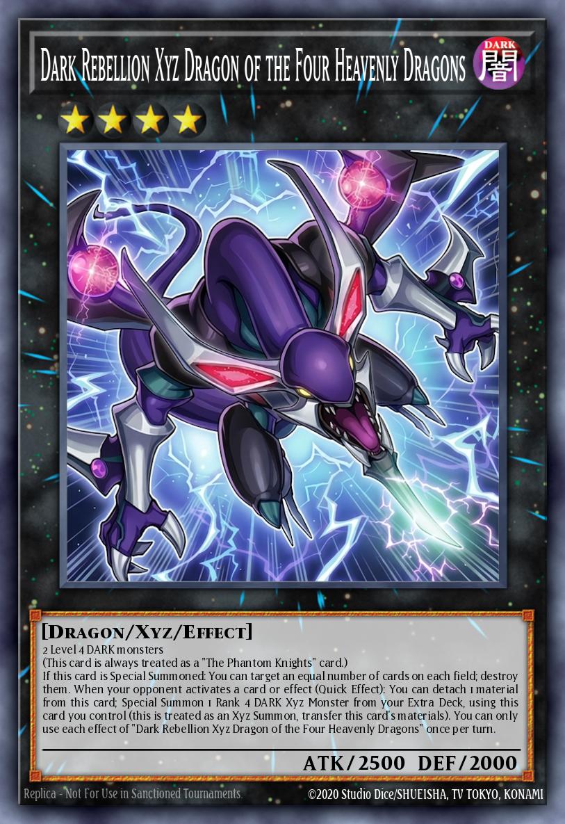 Dark Rebellion Xyz Dragon of the Four Heavenly Dragons Yu-Gi-Oh card