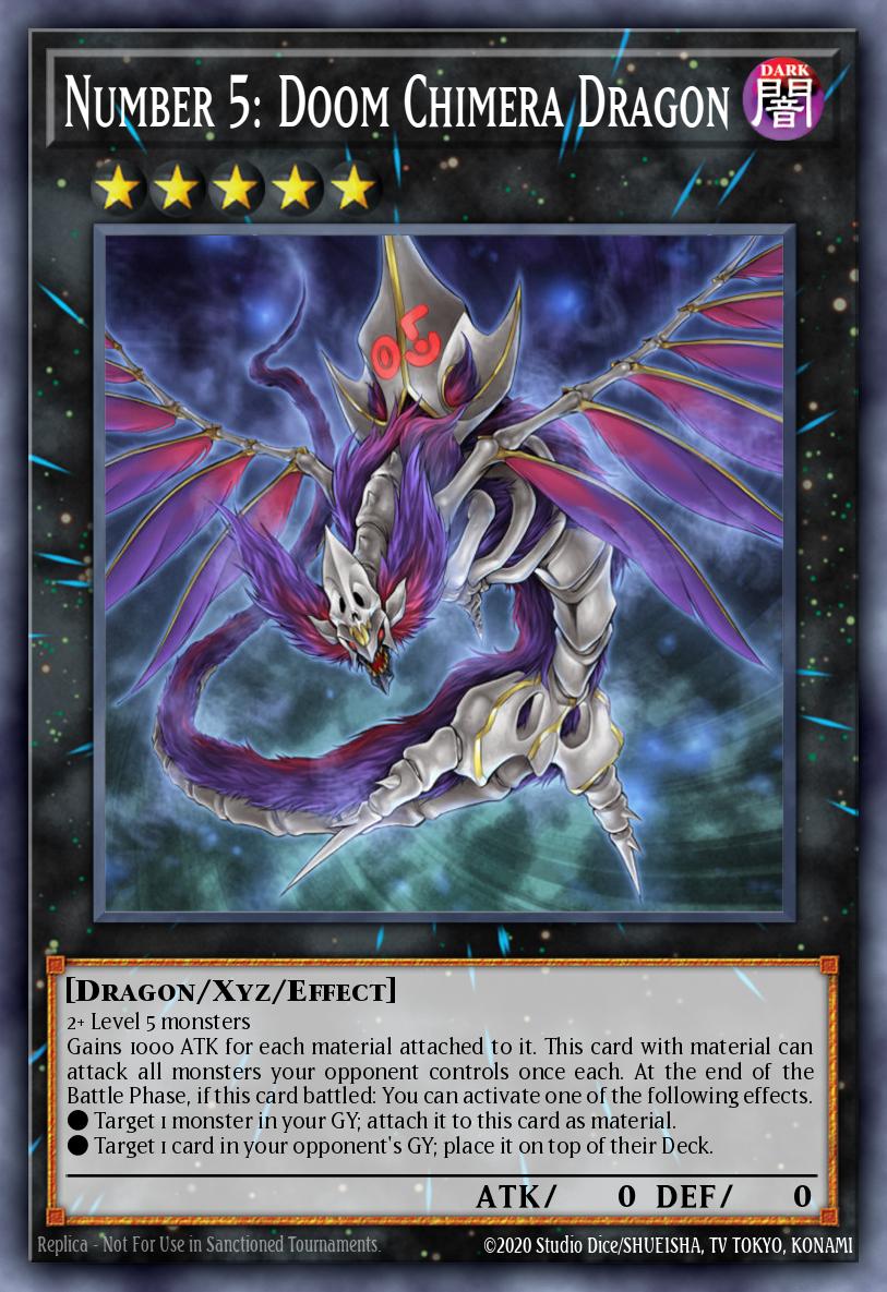 Number 5: Doom Chimera Dragon Yu-Gi-Oh card