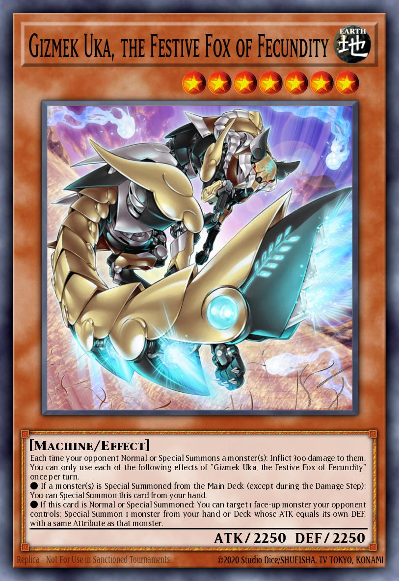 Gizmek Uka, the Festive Fox of Fecundity Yu-Gi-Oh card