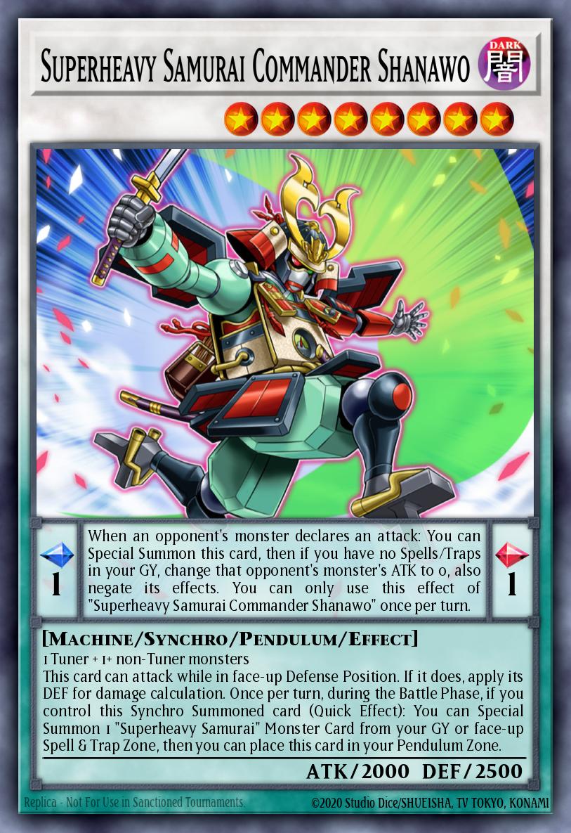 Superheavy Samurai Commander Shanawo Yu-Gi-Oh card