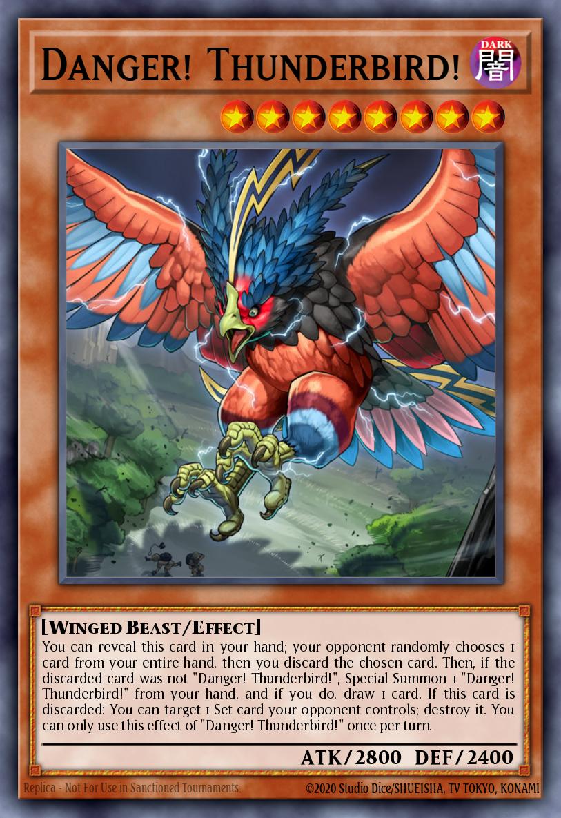 Danger! Thunderbird! Yu-Gi-Oh card