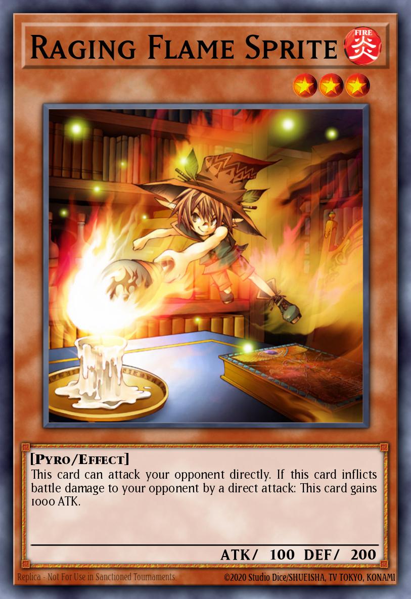 Raging Flame Sprite Yu-Gi-Oh card