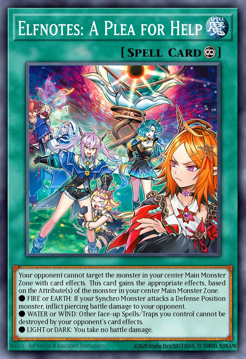 Elfnotes: A Plea for Help Yu-Gi-Oh card