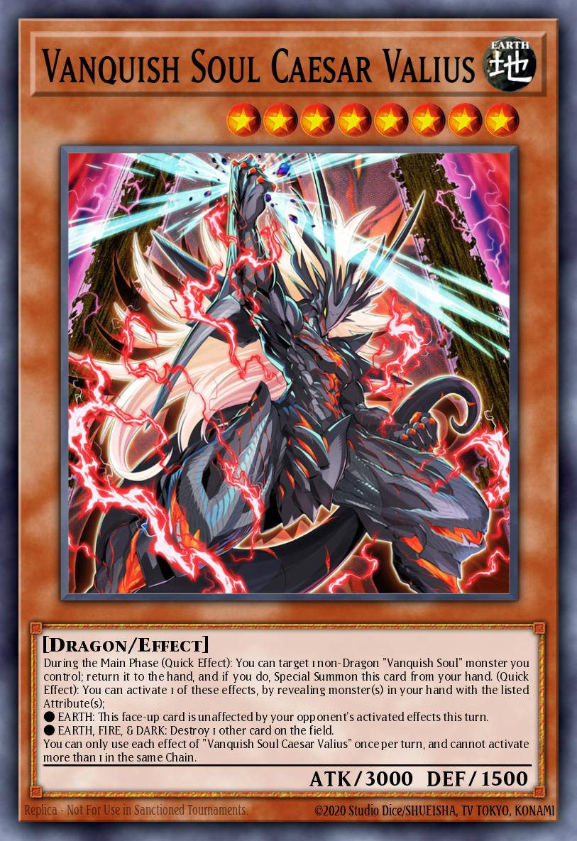 Vanquish Soul Caesar Valius Yu-Gi-Oh card
