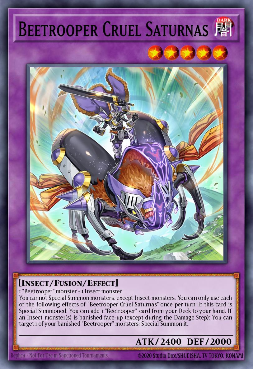 Beetrooper Cruel Saturnas Yu-Gi-Oh card