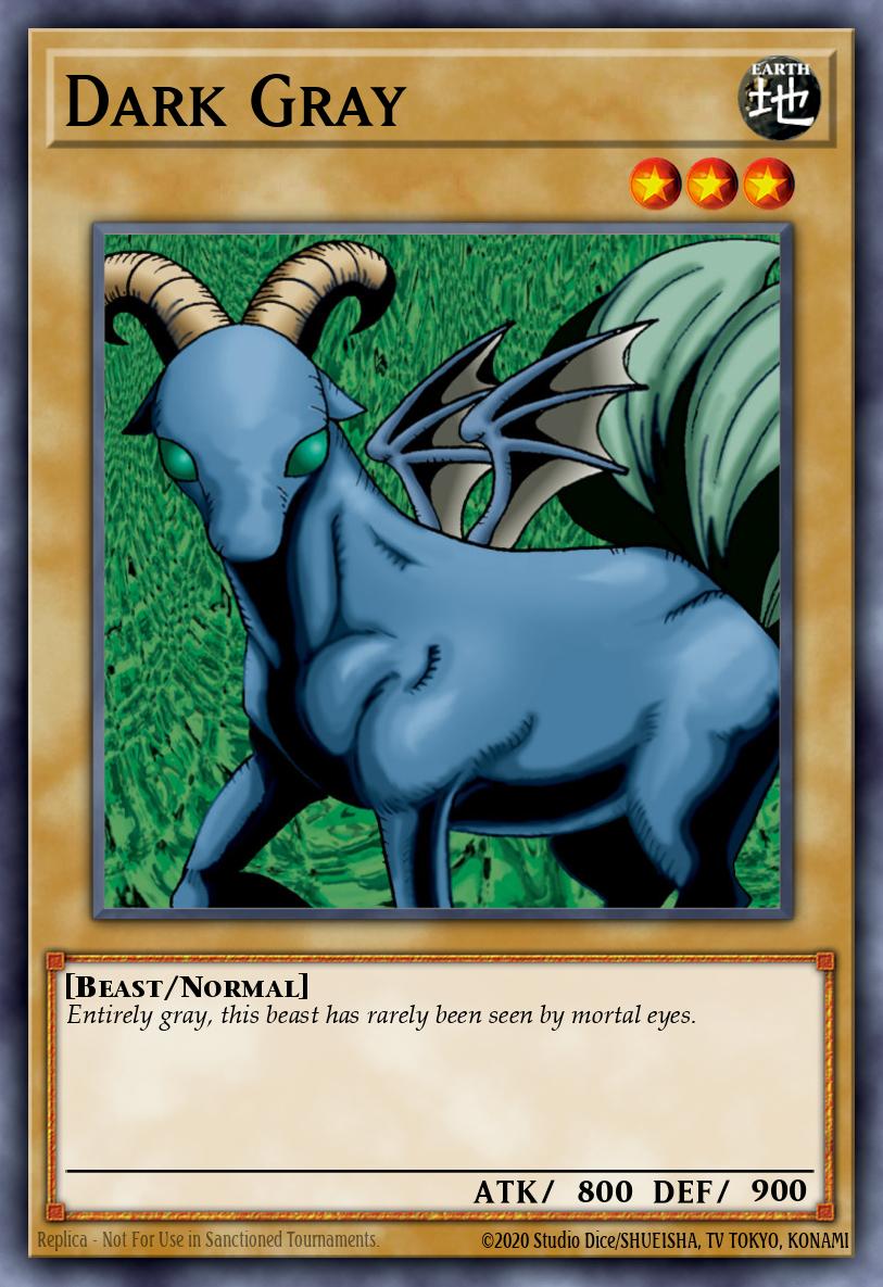 Dark Gray Yu-Gi-Oh card