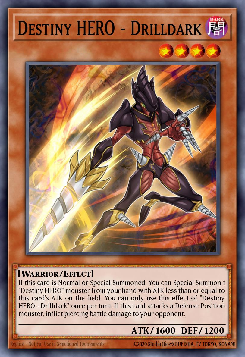 Destiny HERO - Drilldark Yu-Gi-Oh card