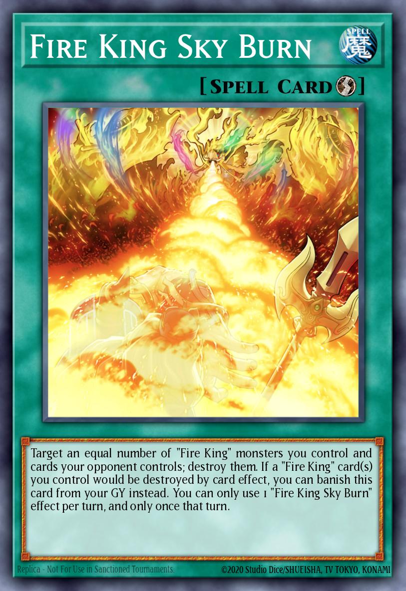 Fire King Sky Burn Yu-Gi-Oh card