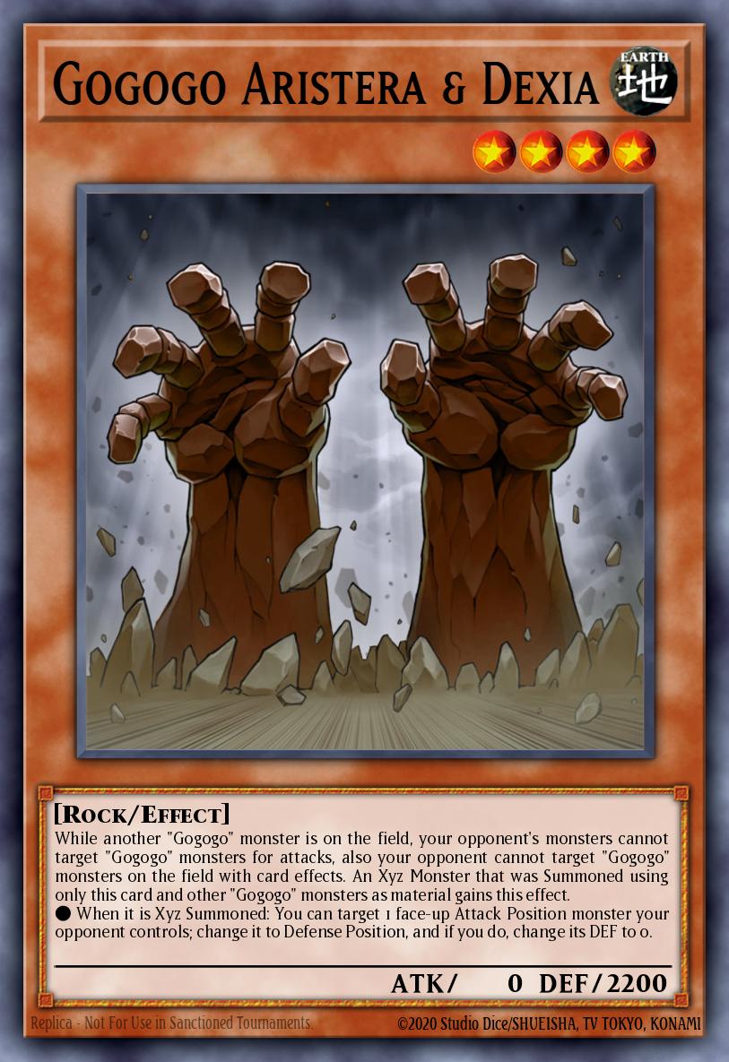Gogogo Aristera & Dexia Yu-Gi-Oh card