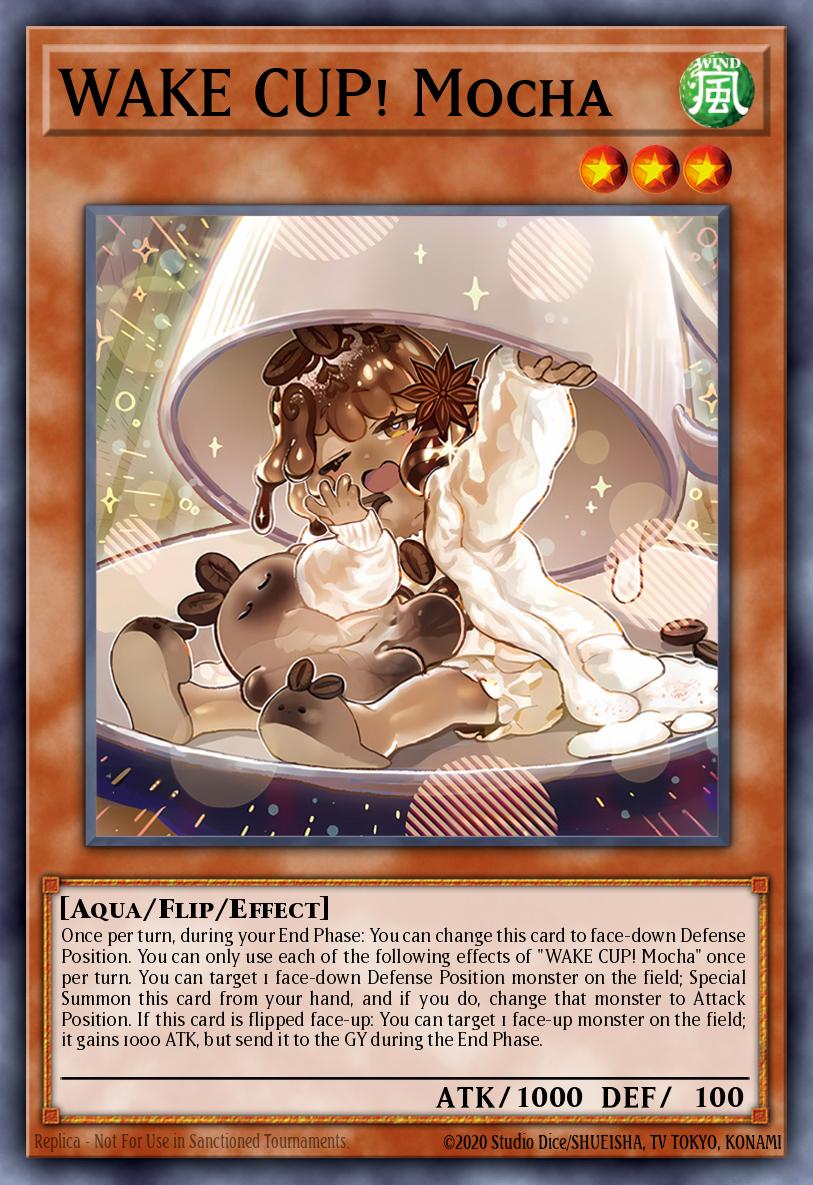WAKE CUP! Mocha Yu-Gi-Oh card