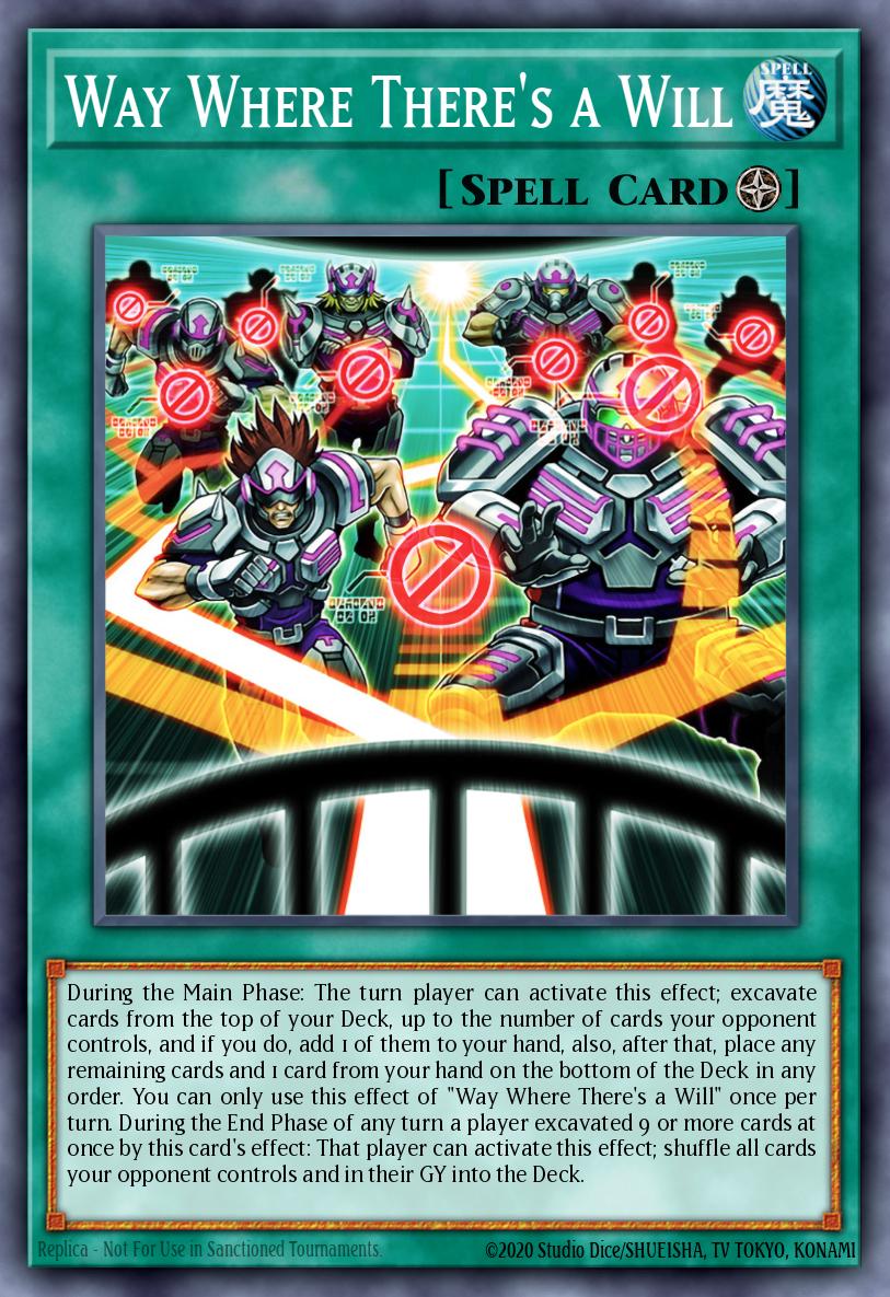 Way Where There's a Will Yu-Gi-Oh card