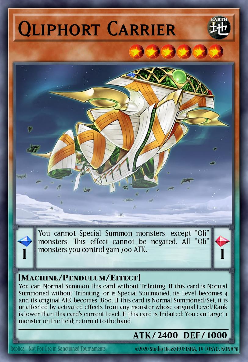 Qliphort Carrier Yu-Gi-Oh card