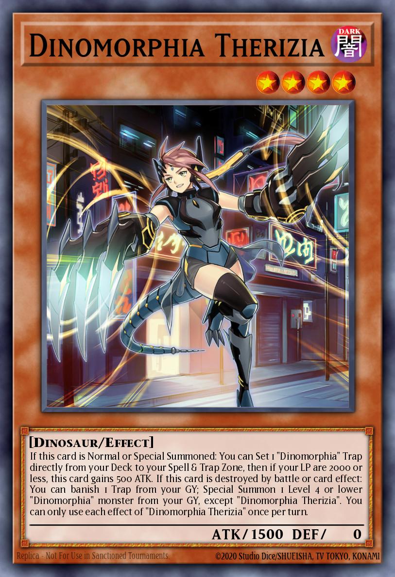 Dinomorphia Therizia Yu-Gi-Oh card