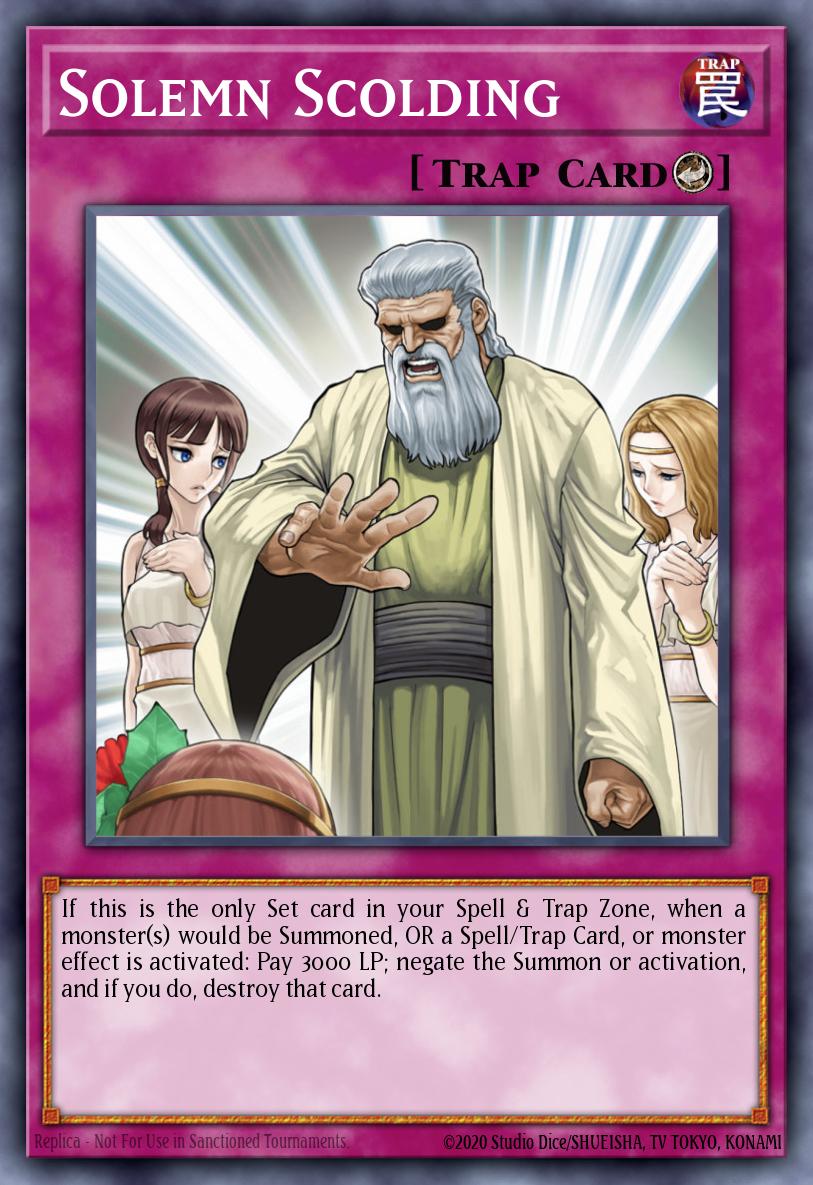 Solemn Scolding Yu-Gi-Oh card