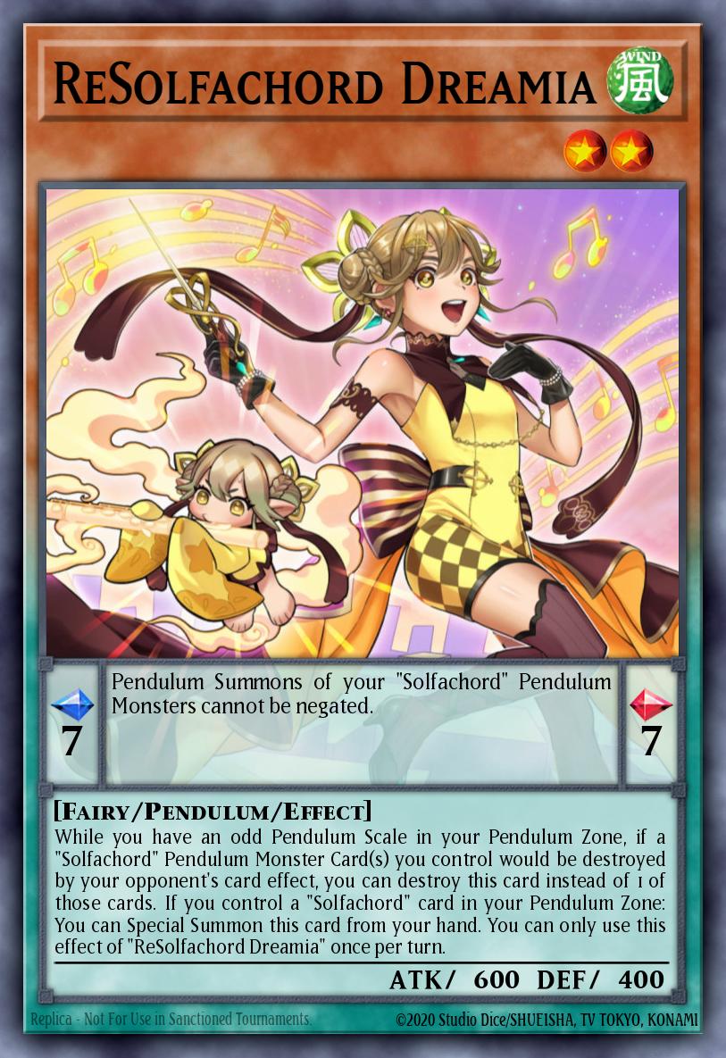 ReSolfachord Dreamia Yu-Gi-Oh card
