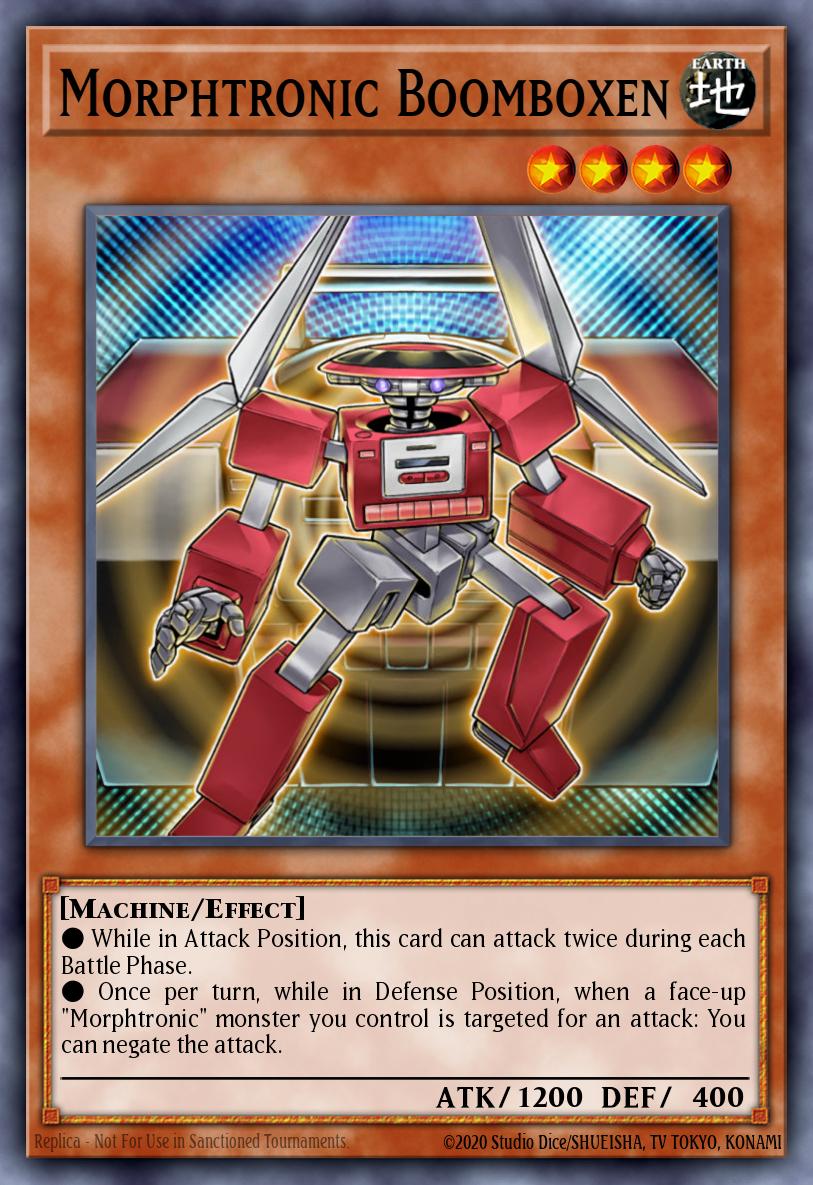 Morphtronic Boomboxen Yu-Gi-Oh card