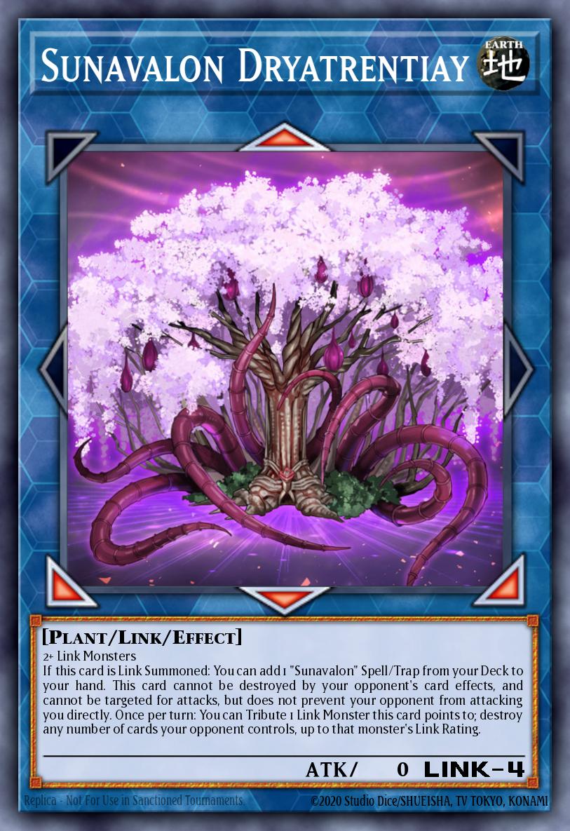 Sunavalon Dryatrentiay Yu-Gi-Oh card