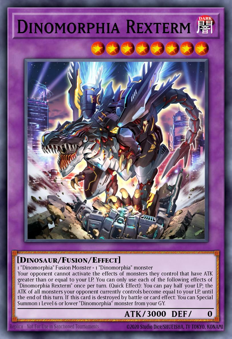 Dinomorphia Rexterm Yu-Gi-Oh card